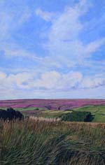 September Heather Painting by Nigel Overton